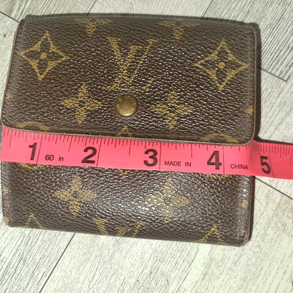 Authentic Louis Vuitton Wallet Coin Purse Brown Tan Leather - Picture 15 of 15